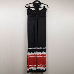 Soma black halter top maxi dress-L